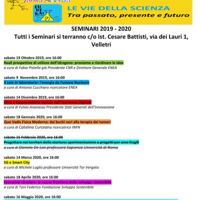 Seminari Scienza 2019